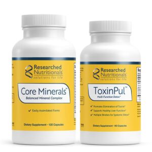 Paquete Researched Nutritionals ToxinPul Binder y Core Minerals