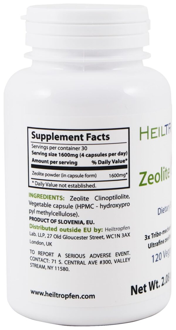 Envase de zeolita clinoptilolita natural Heiltropfen