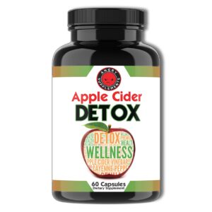 Botella Angry Supplements Detox vinagre sidra manzana 60 cápsulas