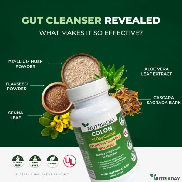 Presentación botella NUTRIADAY limpieza avanzada de colon