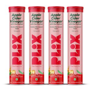 Tabletas efervescentes de vinagre de sidra de manzana PLIX paquete rojo