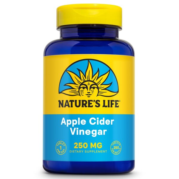 Vinagre de sidra de manzana Nature's Life 250mg cápsulas veganas