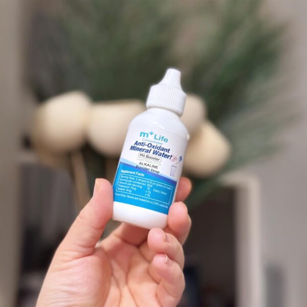 Mplus Life gotas minerales lado botella