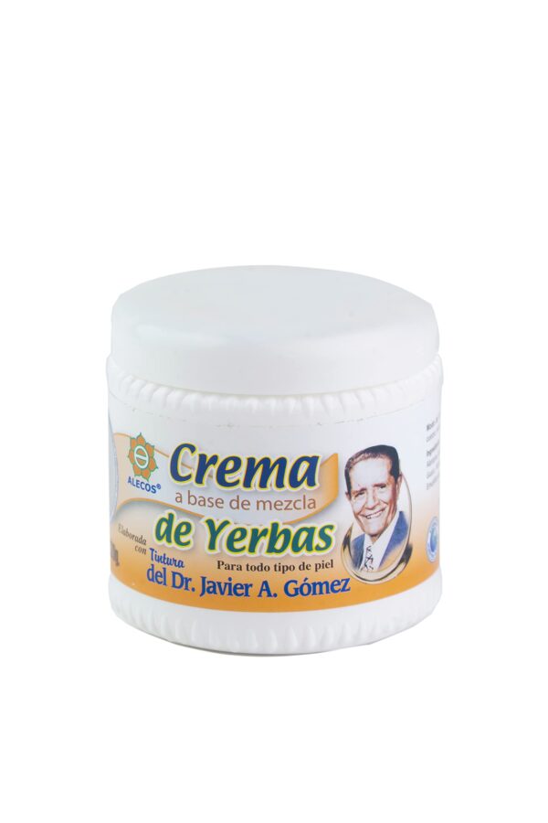 Frasco crema natural Dr. Javier A Gómez ingredientes naturales