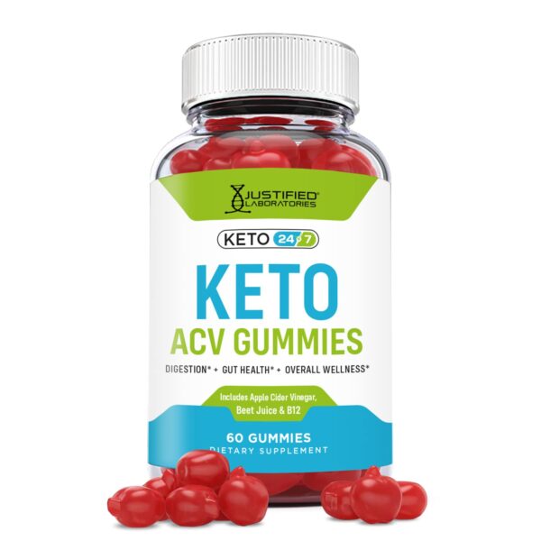 Frasco de Justified Laboratories gomitas keto ACV 1000mg