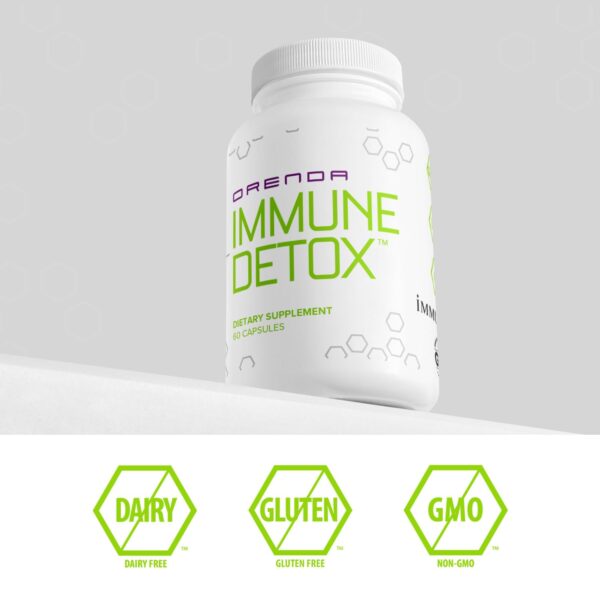 Suplemento Orenda Immune Detox con fórmula IMMUSE para equilibrio del cuerpo