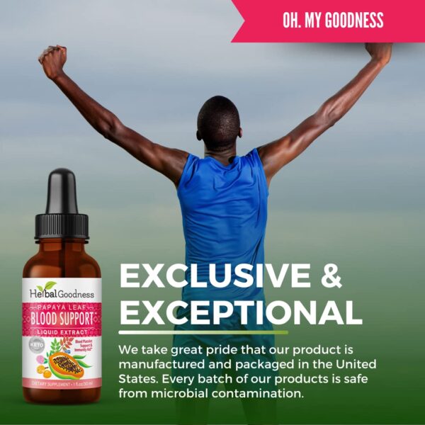 Frasco suplemento Herbal Goodness hoja de papaya 1 oz