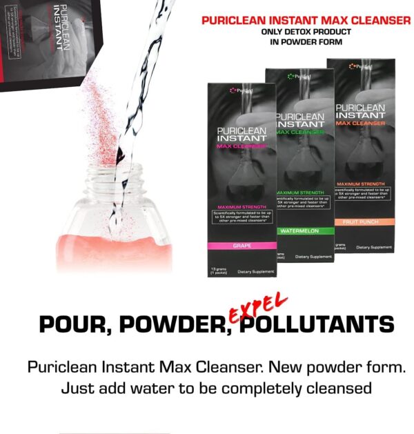 Puriclean limpiador instantáneo detox cuerpo sabor uva