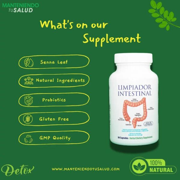 Envase Manteniendo Tu Salud soporte detox intestinal Envase Manteniendo Tu Salud soporte detox intestinal