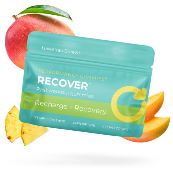 Paquete de gummies SGC Recover sabor brisa hawaiana para recuperación muscular