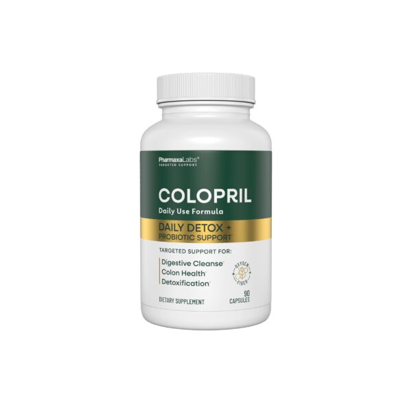 Frasco suplemento Colopril para limpieza del colon 90 cápsulas