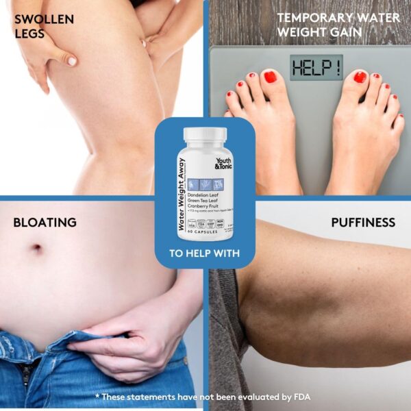 Pastillas para piernas y pies hinchados Youth & Tonic Water Weight Away