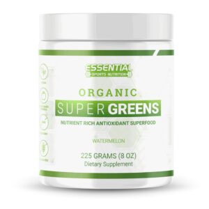 Polvo orgánico Super Greens Essential Sports Nutrition paquete