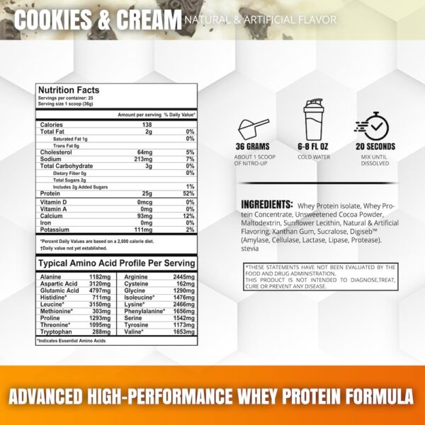 Bote Nitro-Up whey protein para ganancia muscular y recuperación