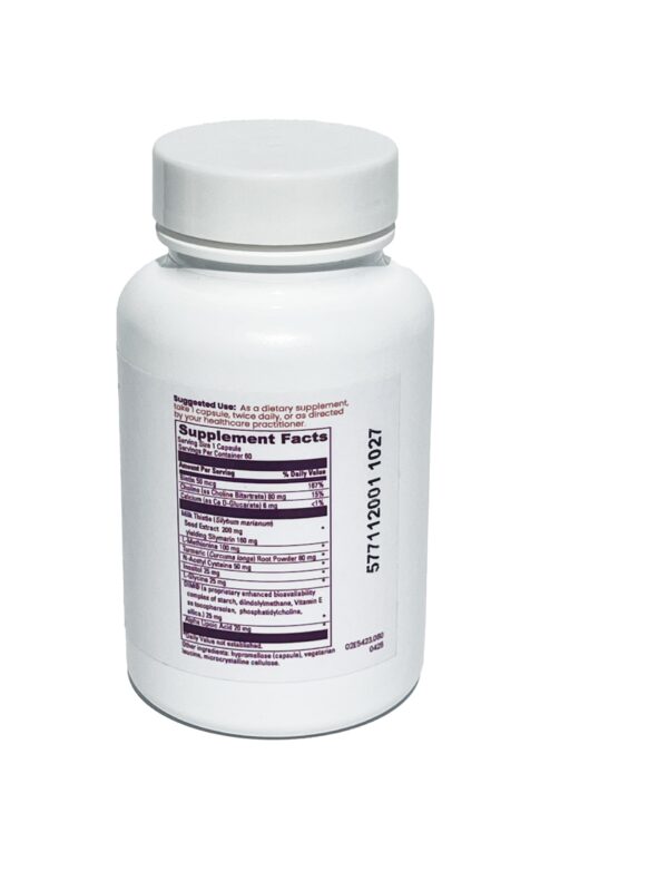 Etiqueta producto Detox Hepático DIM y cardo mariano