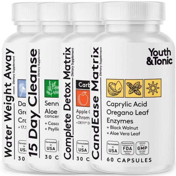 Youth & Tonic detox completo pastillas para limpieza corporal 150ct
