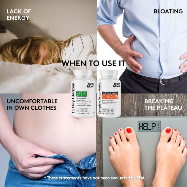 Cápsulas para limpieza de colon 15 días Youth & Tonic