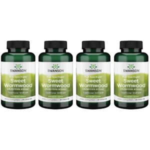 Swanson Sweet Wormwood suplemento digestivo 90 cápsulas paquete 4