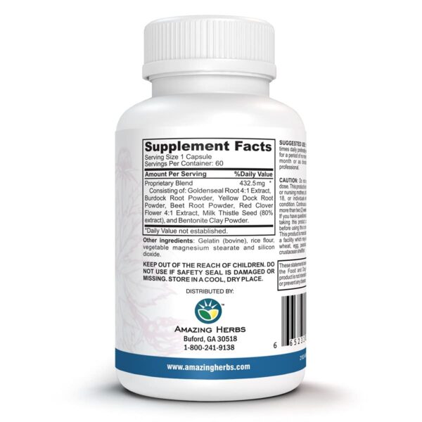 Ingredientes naturales suplemento Amazing Herbs Detox