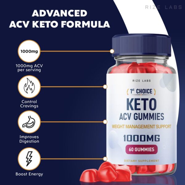 gomitas 1st Choice Keto ACV orgánico apoyo saludable