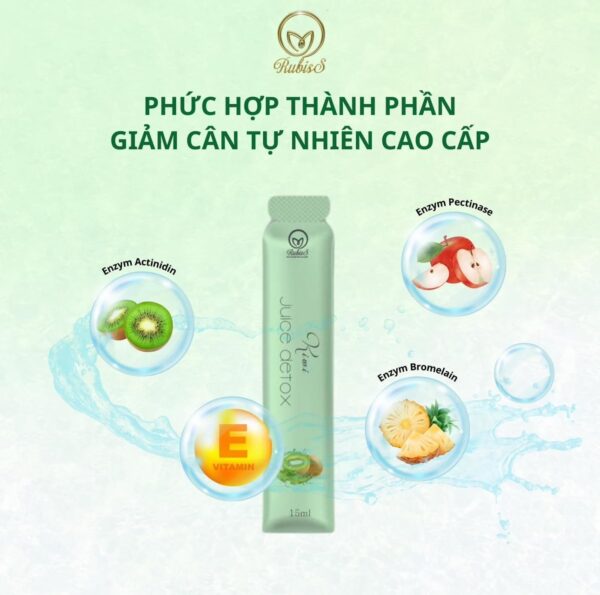 Botella individual jugo detox kiwi Rubiss saludable