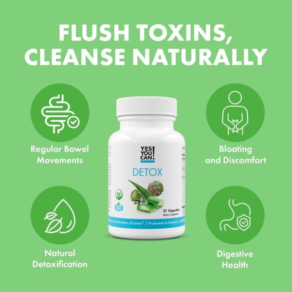 Suplemento detox Sí Puedes con electrolitos y vitaminas 21 cápsulas