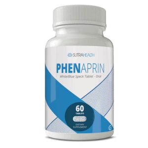 Frasco de PhenAprin Diet Pills con etiqueta