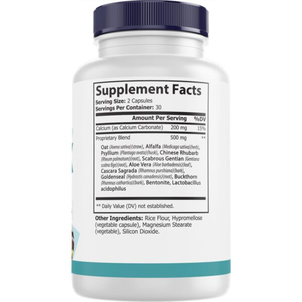 Cápsulas detox natural para limpieza de colon y apoyo digestivo