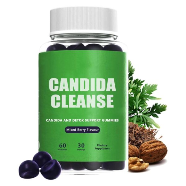 Frasco Candida Cleanse gomitas apoyo detox y candida 60 unidades