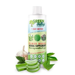 Botella fórmula líquida limpieza colon y detox hígado vegana