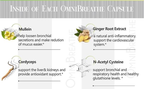 Cápsulas vegetales para salud respiratoria OmniBreathe