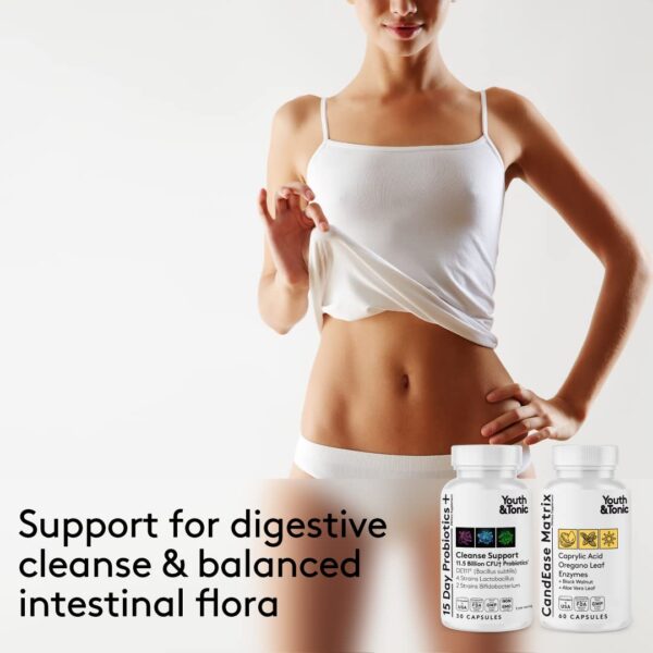 Caja Youth & Tonic cápsulas con orégano y ácido caprílico para digestión