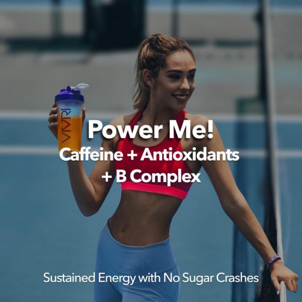 Bebida energizante natural con té verde y vitaminas B