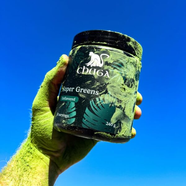 Etiqueta detallada de Chuga's Super Greens Powder