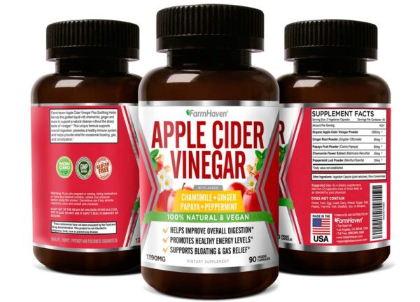 Vinagre sidra de manzana en cápsulas 1390mg natural