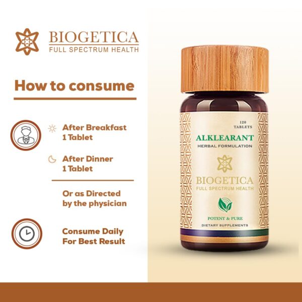 Suplemento digestivo Biogetica Alklearant frasco