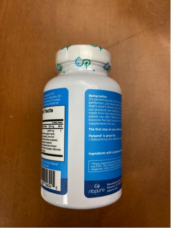 Suplemento natural nbpure ParaEnd limpieza 15 días 90 cápsulas