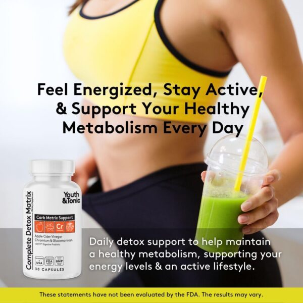 Cápsulas veganas Youth & Tonic para detox intestinal