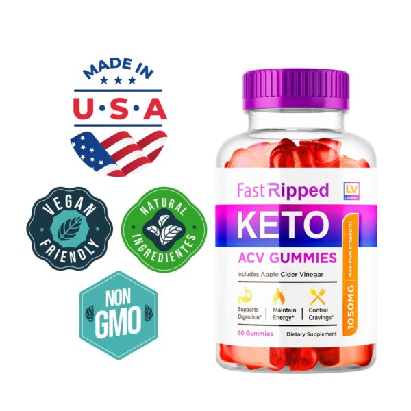 Etiqueta trasera gomitas keto LIVORKA Fast Ripped ACV