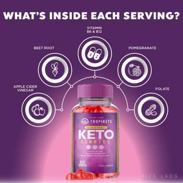 Gomitas Keto TropiKeto para aumento de energía