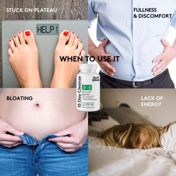 Cápsulas limpieza de colon 15 días Youth & Tonic detox