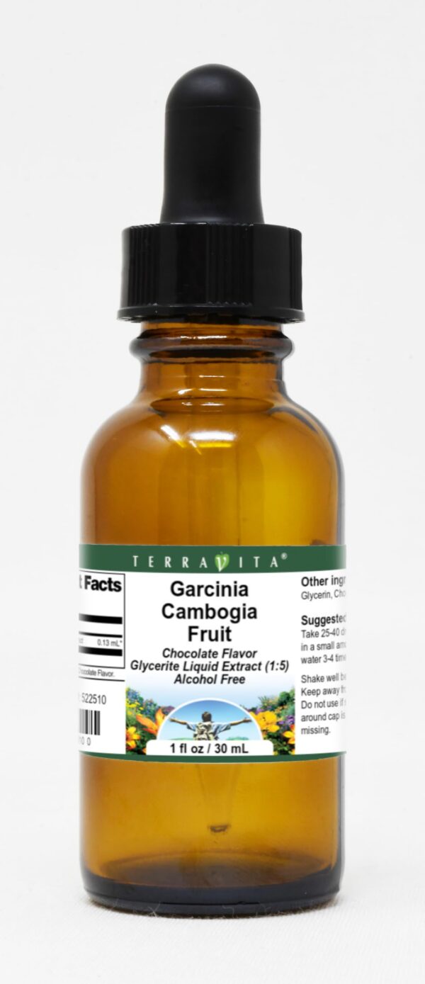 Frasco frontal Garcinia Cambogia Terravita glycerite chocolate 1:5
