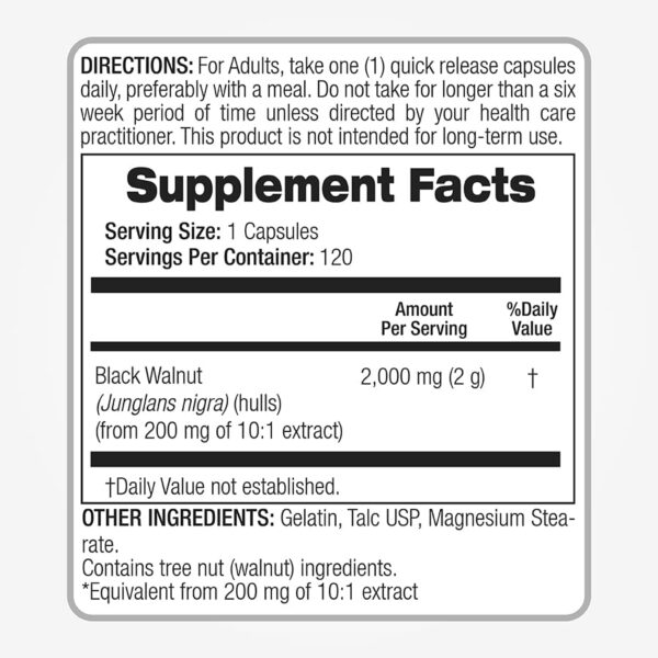 FITO MEDIC'S suplemento desintoxicante nogal negro 2000 mg