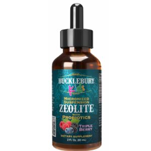 Bucklebury zeolite suspensión líquida sabor frutos del bosque botella