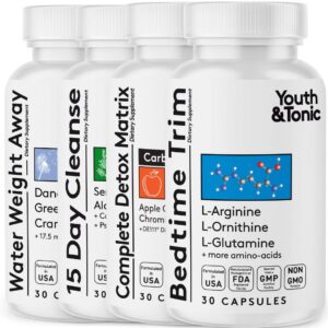 Youth & Tonic botellas de cápsulas detox nocturno para control de peso