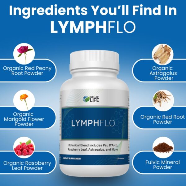 LymphFlo envase completo suplemento herbario detox