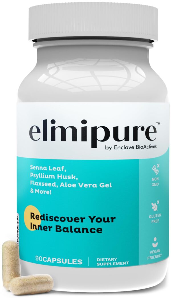 Frasco Elimipure suplemento detox limpieza intensiva intestinal naturales