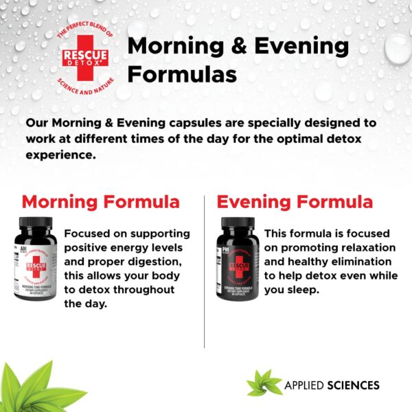 Rescue Detox envase frontal con cápsulas para detox completo