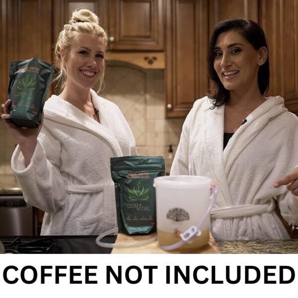 Cubeta y tubos para enema de café Cor-Vital de alta calidad