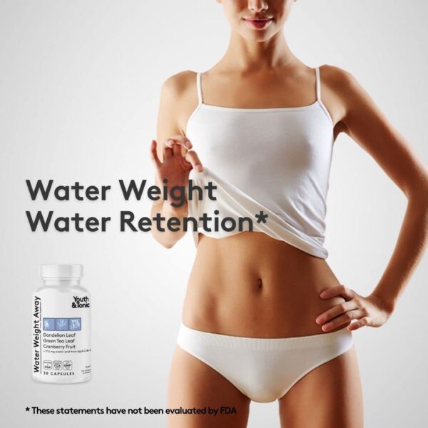 Botellas de suplemento Water Weight Away para detox y limpieza urinaria